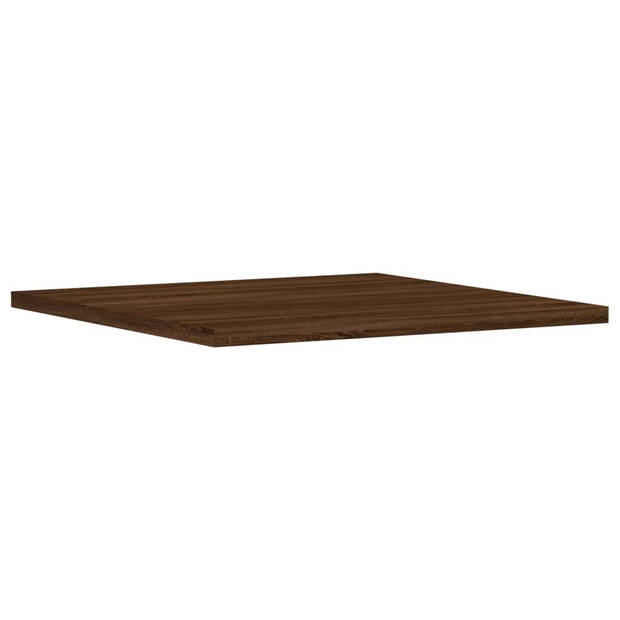 vidaXL Wandschappen 4 st 40x40x1,5 cm bewerkt hout bruin eikenkleur