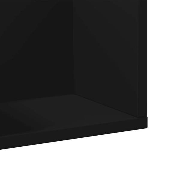 vidaXL Wandkast 99x18x16,5 cm bewerkt hout zwart