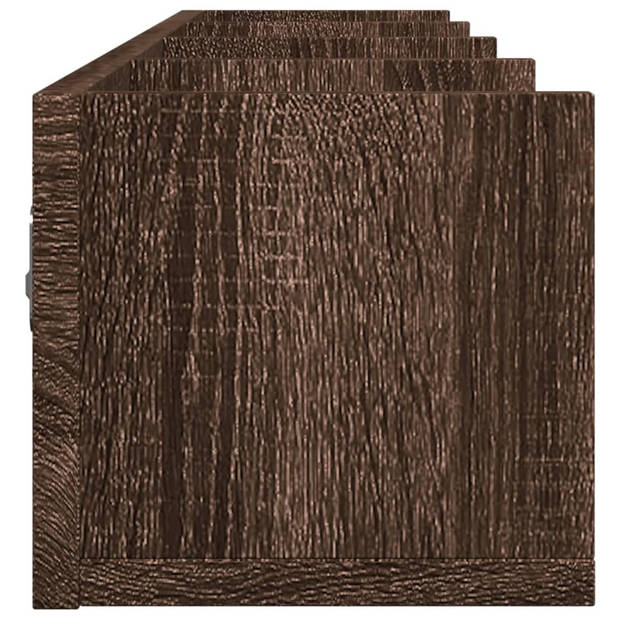 vidaXL Wandkasten 2 st 99x18x16,5 cm bewerkt hout bruin eikenkleur