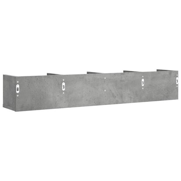 vidaXL Wandkast 99x18x16,5 cm bewerkt hout betongrijs