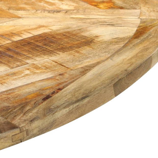 vidaXL Eettafel Ø150x76 cm massief ruw mangohout