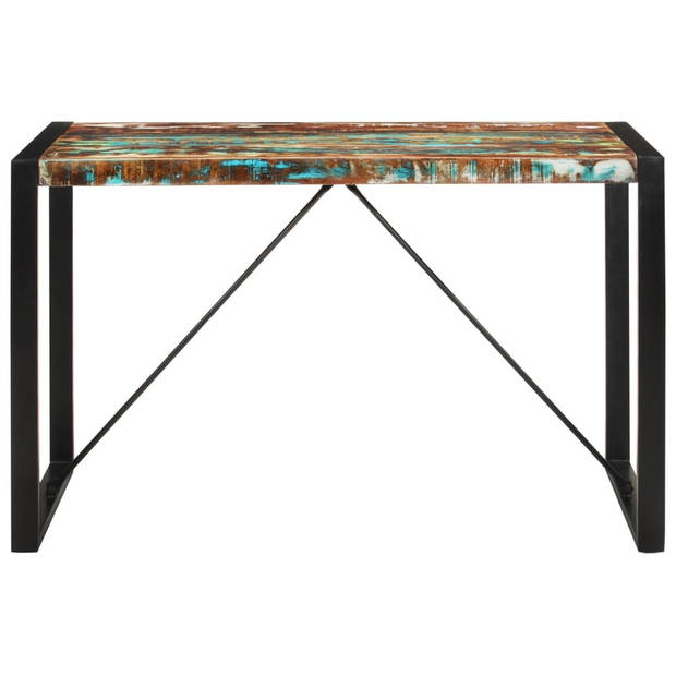 vidaXL Eettafel 120x55x76 cm massief gerecycled hout