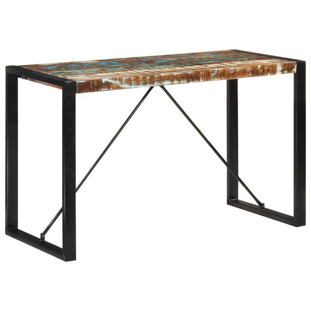 vidaXL Eettafel 120x55x76 cm massief gerecycled hout