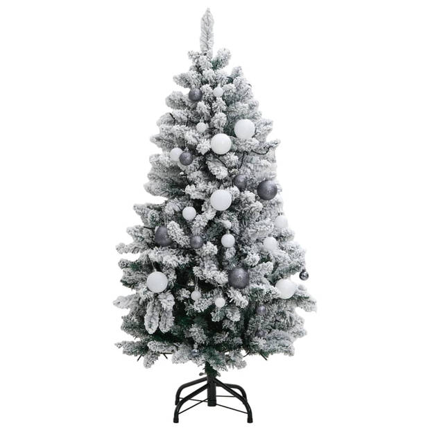 vidaXL Kunstkerstboom met scharnieren 150 LED's en kerstballen 150 cm