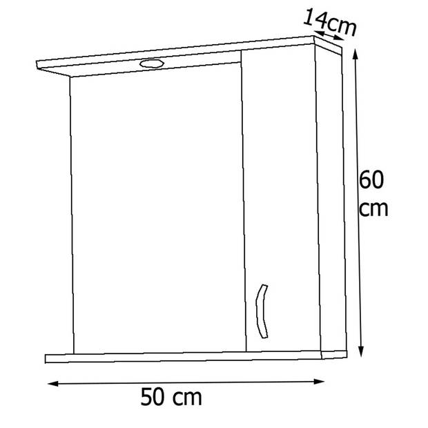 LisaloM spiegelkast wit.