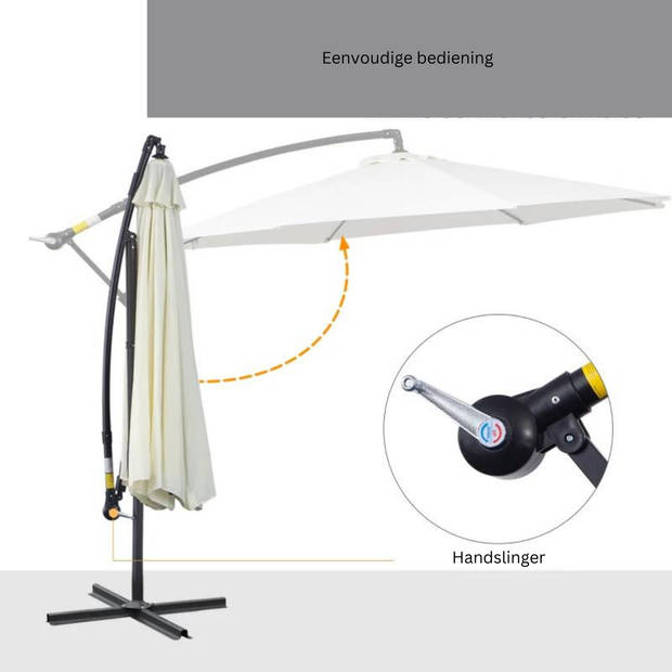 Parasol - Parasols - Tuin - Zonwering - Tuinparasol - 3 m x 3 m x 2,5 m