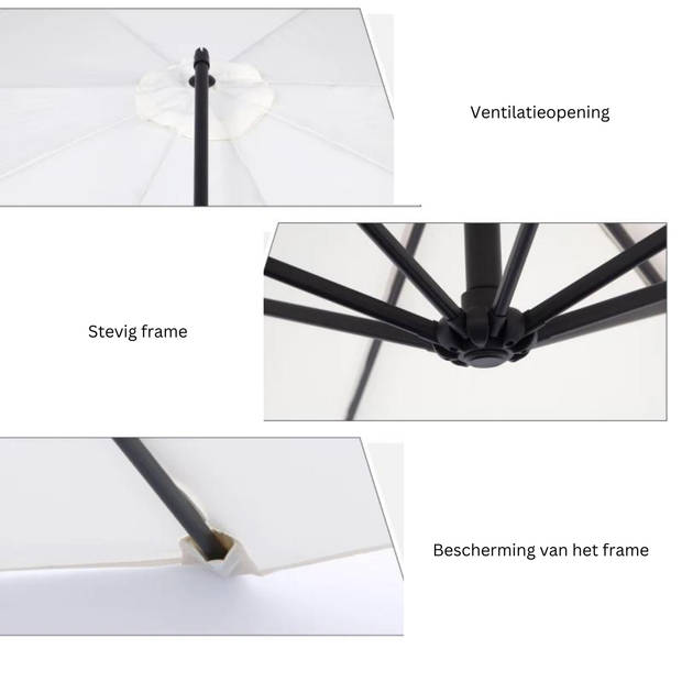 Parasol - Parasols - Tuin - Zonwering - Tuinparasol - 3 m x 3 m x 2,5 m