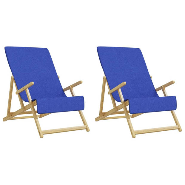 vidaXL Strandhanddoeken 2 st 400 g/m² 60x135 cm stof koningsblauw