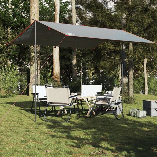 vidaXL Kampeerluifel waterdicht 360x294 cm grijs en oranje