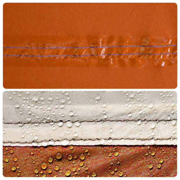 vidaXL Kampeerluifel waterdicht 360x294 cm grijs en oranje