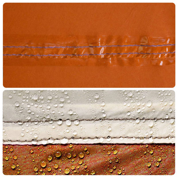 vidaXL Kampeerluifel waterdicht 420x440 cm grijs en oranje