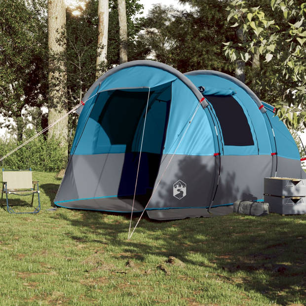 vidaXL Tunneltent 4-persoons waterdicht blauw