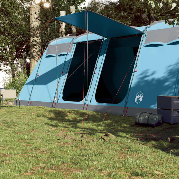 vidaXL Tunneltent 10-persoons waterdicht blauw