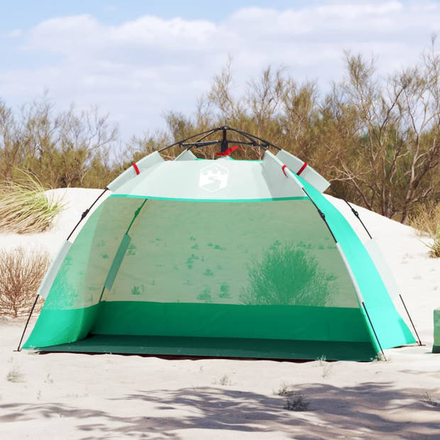 vidaXL strandtent 2-persoons waterdicht snelontgrendeling zeegroen