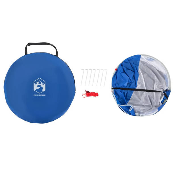 vidaXL Strandtent 2-persoons pop-up waterdicht azuurblauw