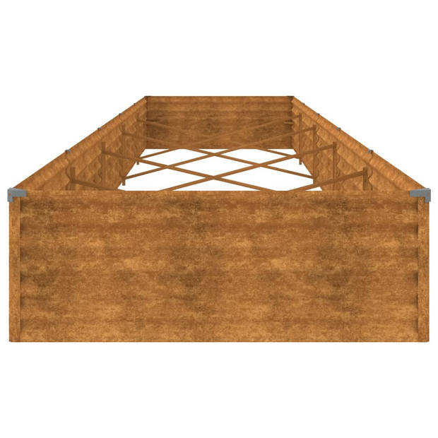 vidaXL Plantenbak verhoogd 482x100x36 cm cortenstaal