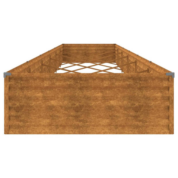 vidaXL Plantenbak verhoogd 579x100x36 cm cortenstaal