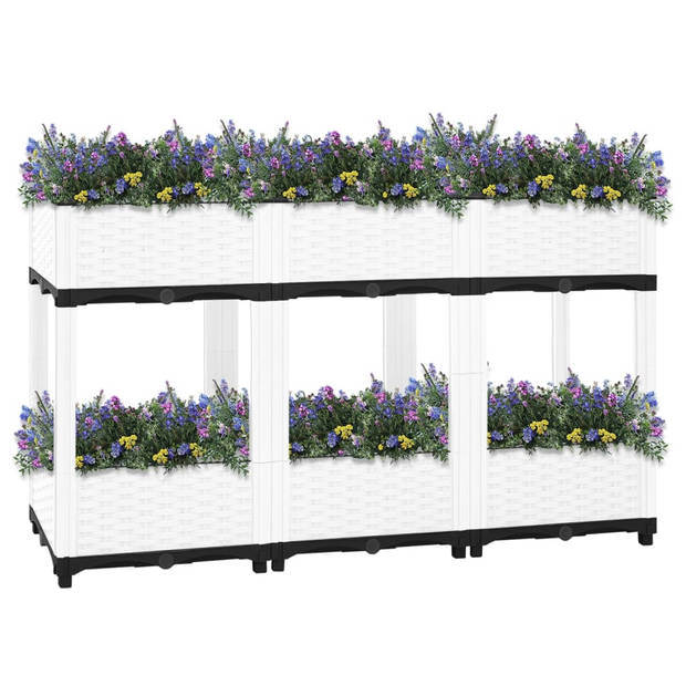 vidaXL Plantenbak verhoogd 120x40x71 cm polypropeen