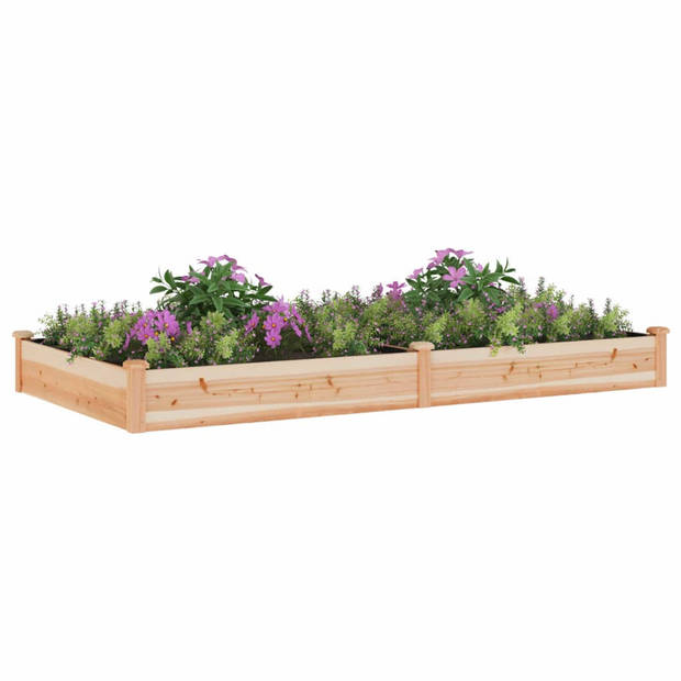 vidaXL Plantenbak verhoogd met voering 240x120x25 cm massief vurenhout