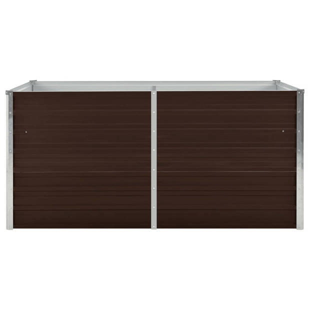 vidaXL Plantenbak verhoogd 160x80x77 cm gegalvaniseerd staal bruin