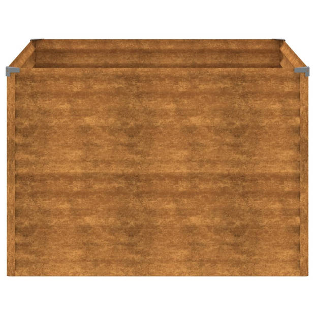 vidaXL Plantenbak verhoogd 100x100x69 cm cortenstaal