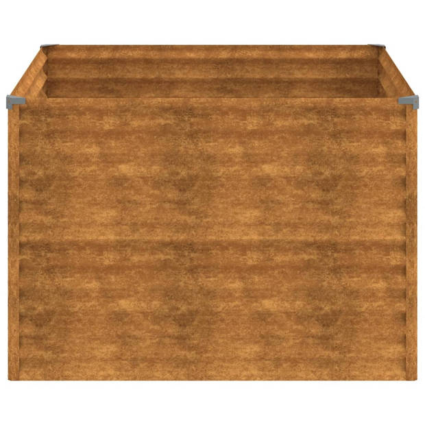 vidaXL Plantenbak verhoogd 100x100x69 cm cortenstaal