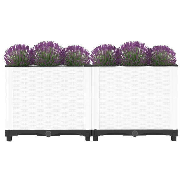 vidaXL Plantenbak verhoogd 80x40x38 cm polypropeen