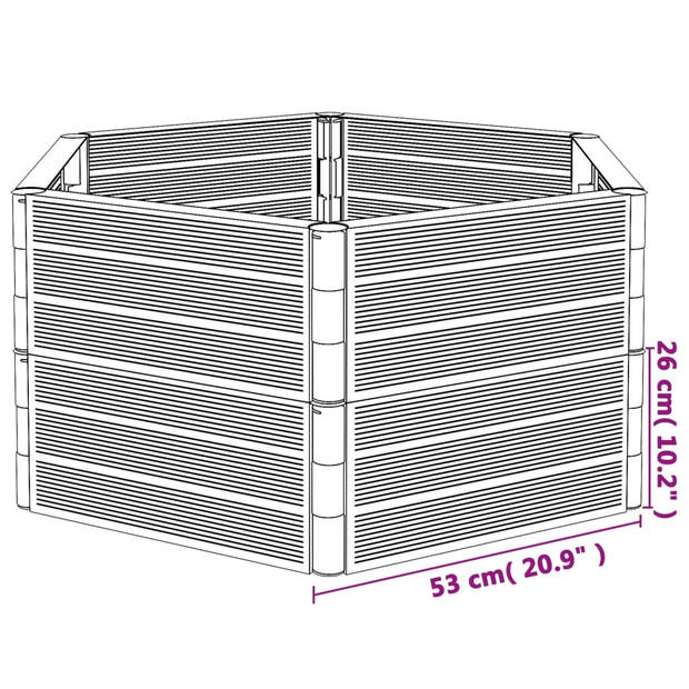 vidaXL Plantenbakken 2 st PP antracietkleurig