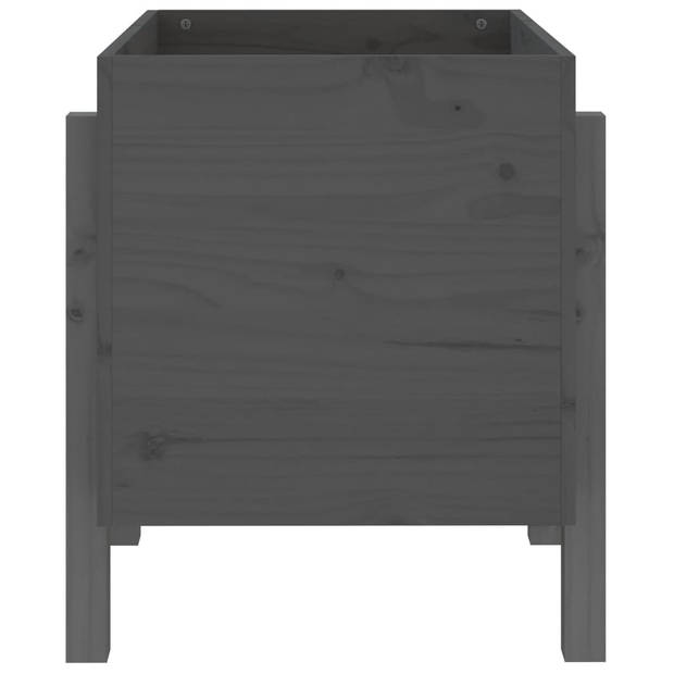 vidaXL Plantenbak 62x50x57 cm massief grenenhout grijs