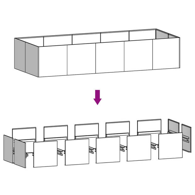 vidaXL Plantenbak verhoogd 200x80x40 cm cortenstaal