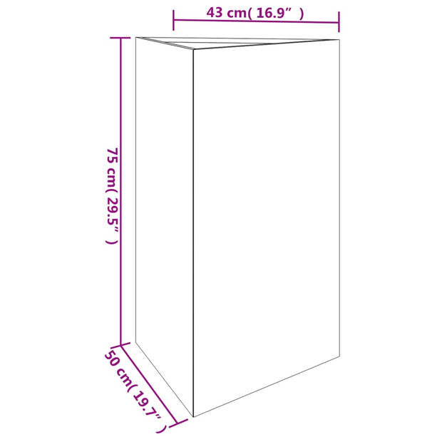 vidaXL Plantenbak 50x43x75 cm cortenstaal