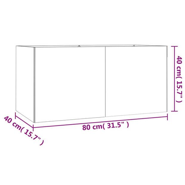 vidaXL Plantenbak 80x40x40 cm cortenstaal