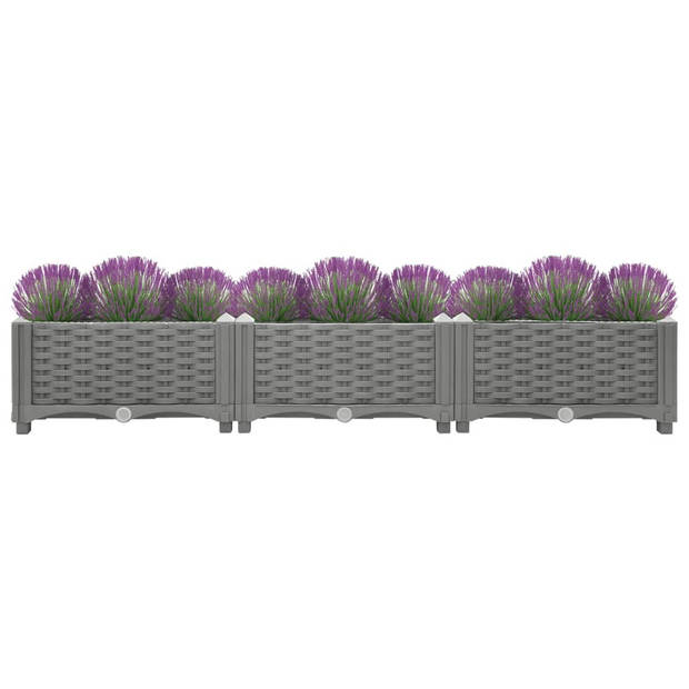 vidaXL Plantenbak verhoogd 120x40x23 cm polypropeen