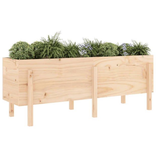 vidaXL Plantenbak verhoogd 160x50x57 cm massief grenenhout