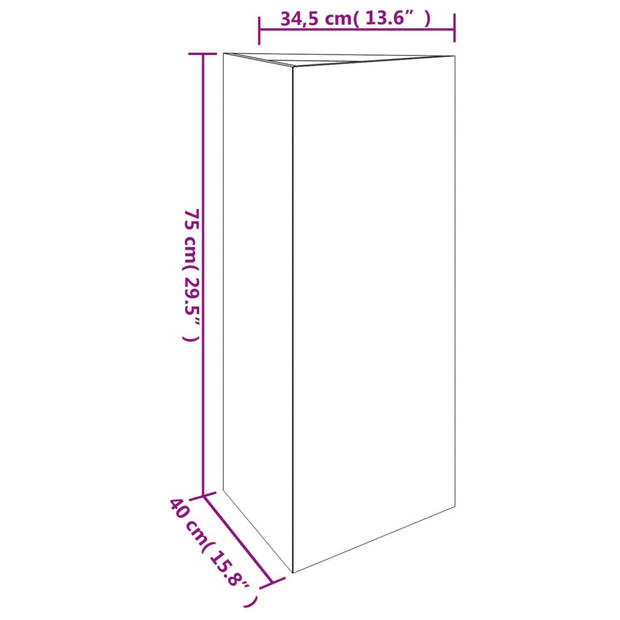 vidaXL Plantenbak 40x34,5x75 cm cortenstaal