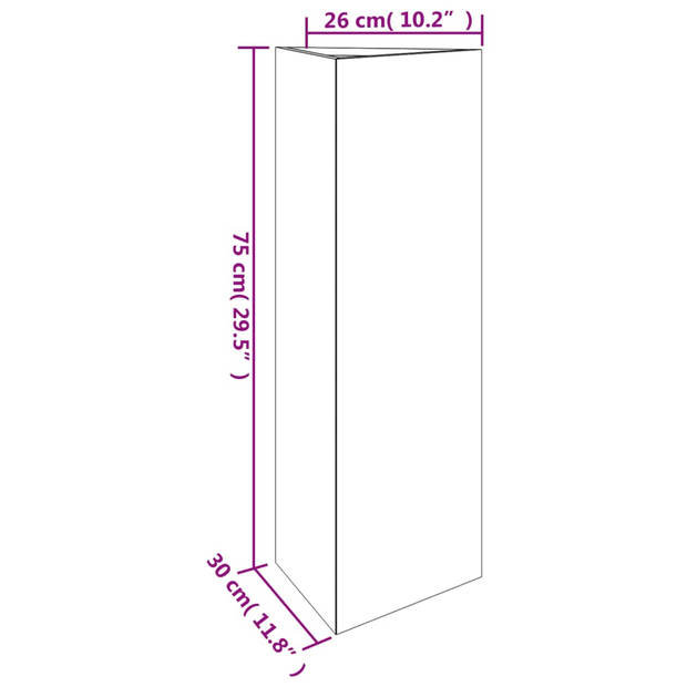 vidaXL Plantenbak 30x26x75 cm cortenstaal