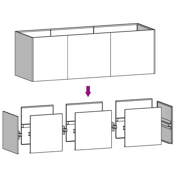 vidaXL Plantenbak verhoogd 120x40x40 cm cortenstaal