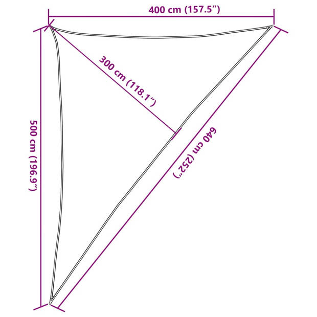 vidaXL Zonnezeil 4x5x6,4 m 100% polyester oxford lichtgrijs