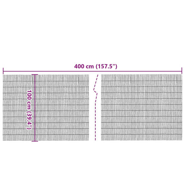 vidaXL Tuinscherm 400x100 cm riet