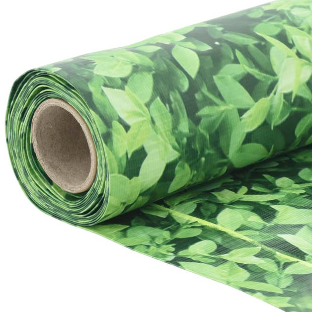 vidaXL Tuinscherm plantpatroon 300x120 cm PVC groen