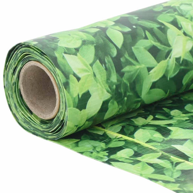 vidaXL Tuinscherm plantpatroon 1000x120 cm PVC groen