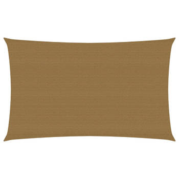 vidaXL Zonnezeil 160 g/m² 3x6 m HDPE taupe