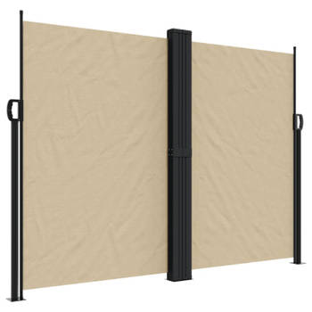 vidaXL Windscherm uittrekbaar 180x600 cm beige