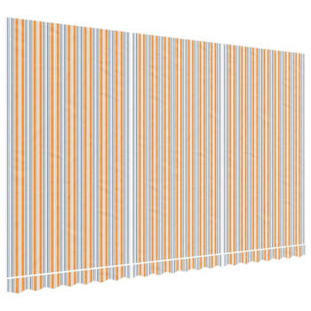 vidaXL Vervangingsdoek voor luifel gestreept 5x3 m meerkleurig