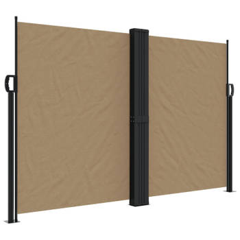 vidaXL Windscherm uittrekbaar 160x600 cm taupe