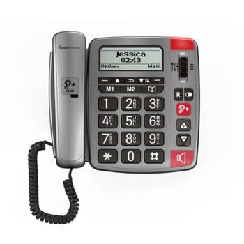 Amplicomms Powertel 196 senioren telefoon voor de vaste lijn grote toetsen gehoorapparaat compatibel