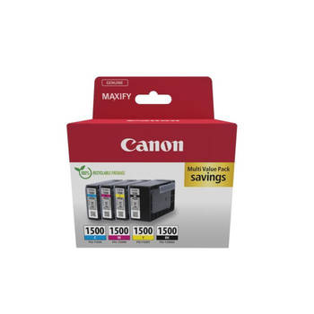 Multipack-inktcartridges - CANON - PGI-1500 Zwart/Cyaan/Magenta/Geel