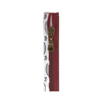 Opti 8881 M60 bronskleurige metaalrits 6mm deelbaar 75 cm bordeaux rood