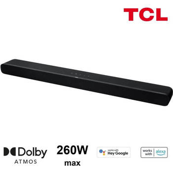 TCL TS8211 - Dolby Atmos 2.1 soundbar met geïntegreerde subwoofers - 260W - HDMI - Chromecast geïntegreerd