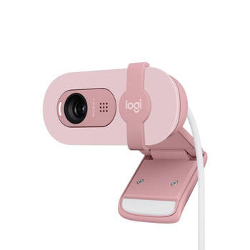 Webcam - Full HD 1080p - LOGITECH - Brio 100 - Geïntegreerde microfoon - Roze - (960-001623)